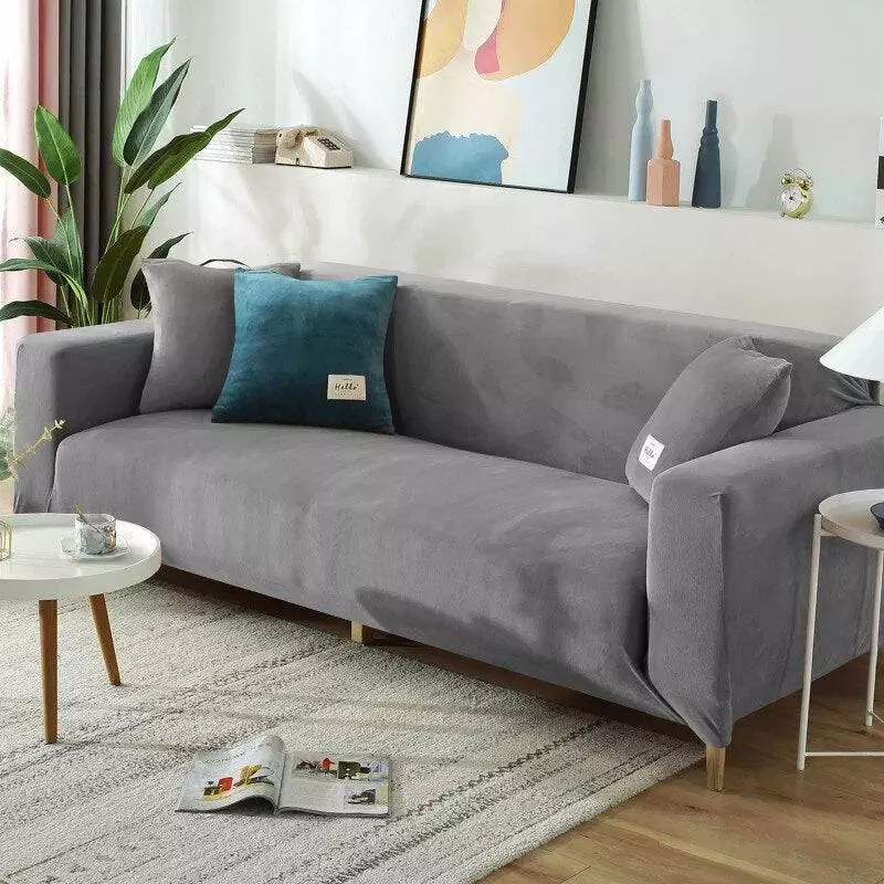 funda sofa gris claro